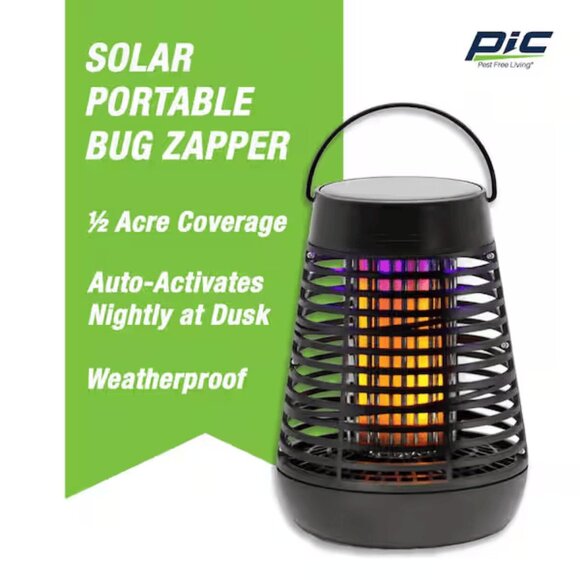 Pic Solar Insect Killer Torch with LED Flame Effect, 1/2 Acre Coverage NEW - Picture 2 of 5